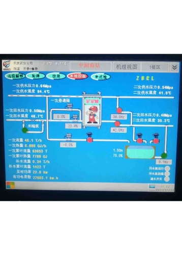 混水地暖機(jī)組控制頁(yè)面